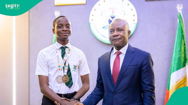 Governor Mbah Rewards Enugu Student Who Won Gold at International STEM Olympiad